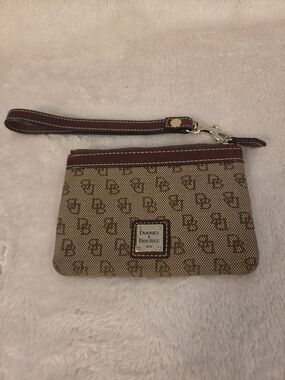 Dooney & Bourke Brown Signature Wristlet